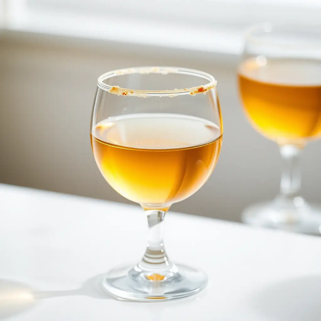 A glass of retsina wine, a traditional Greek wine with a distinctive resinous flavor.